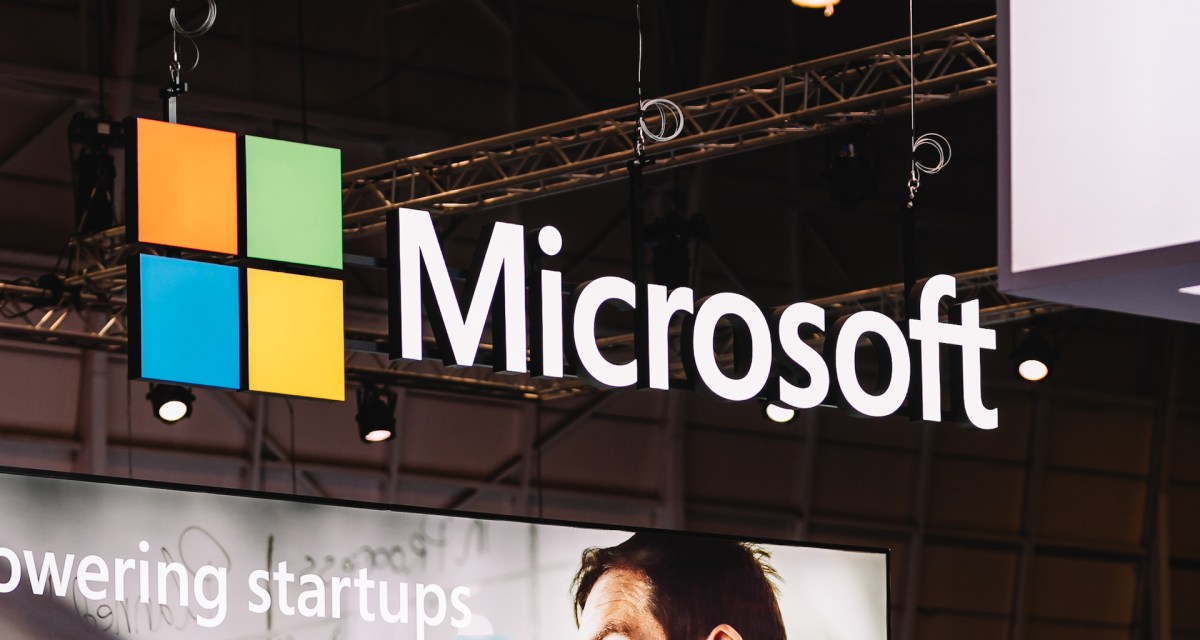 Microsoft booth at Web Summit Lisbon, 2019.