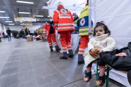 Ukrainians Fleeing War Arrive By Train In Berlin