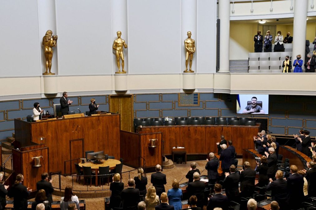 Zelenskyy speaks to Finland parliament