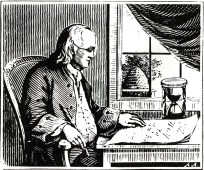 Benjamin Franklin writing his Autobiography. Franklin's creation of a volunteer fire department has sparked an idea amongst the cybersecurity community. (Photo by Culture Club/Getty Images)