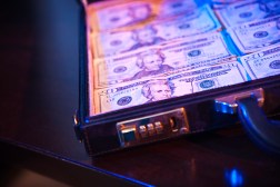Briefcase full of U.S. currency.