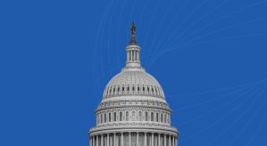 Image of US Capitol evoking data flow