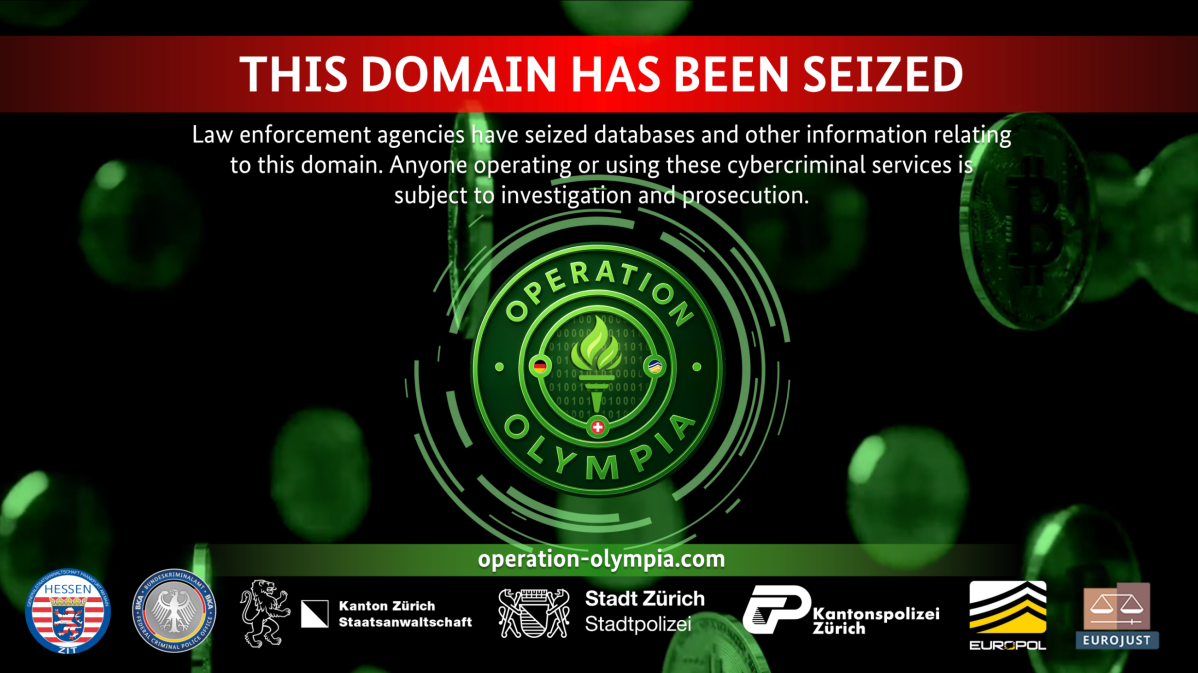 Authorities posted a seizure notice on Cryptomixer's site after its assets were seized. (Europol)